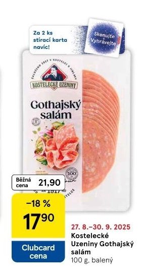 Kostelecké uzeniny Gothajský salám 100 g