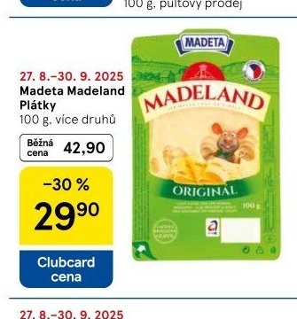 Madeta Madeland Plátky