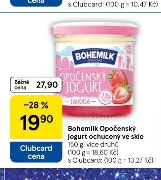 Bohemilk Opočenský jogurt ochucený ve skle