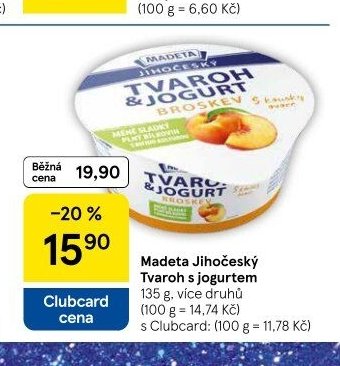 Madeta Jihočeský Tvaroh s jogurtem