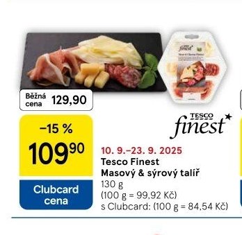 Tesco Finest Masový & sýrový talíř