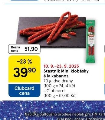 Stastnik Mini klobásky á la kabanos