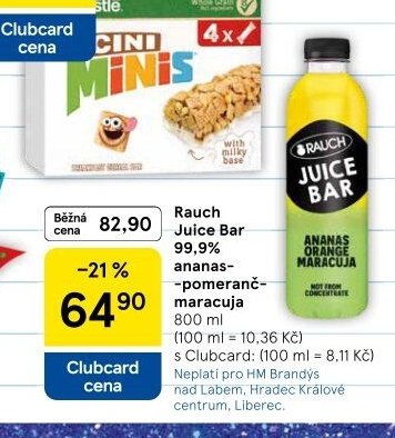 Rauch Juice Bar ananas-pomeranč-maracuja