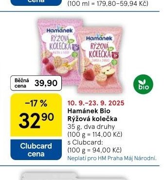 Hamánek Bio Rýžová kolečka