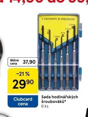 Sada hodinářských šroubováků 6 ks