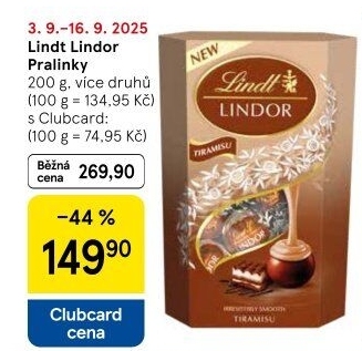 Bonboniéra Pralinky Lindor Lindt