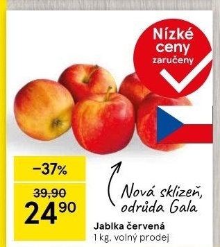 Jablka červená Gala