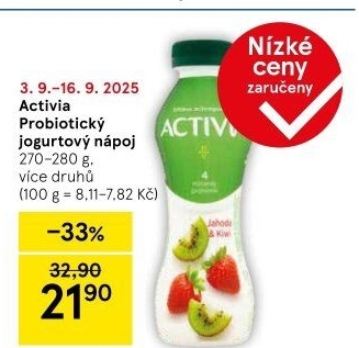 Jogurtový nápoj Activia Danone