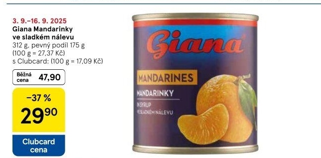Kompot mandarinky Giana