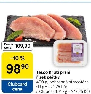 Krůtí prsní řízky Tesco