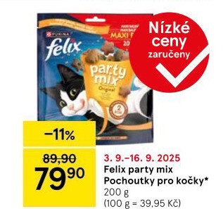 Pamlsky pro kočky Party mix Felix Purina