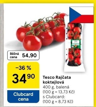 Rajčata koktejlová Tesco
