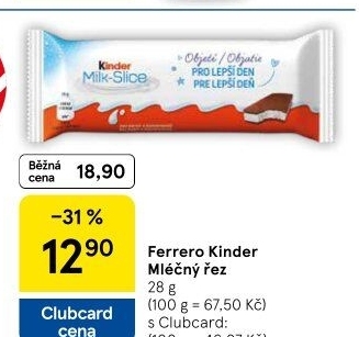 Řez mléčný Kinder