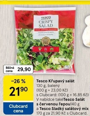 Salát mix Tesco
