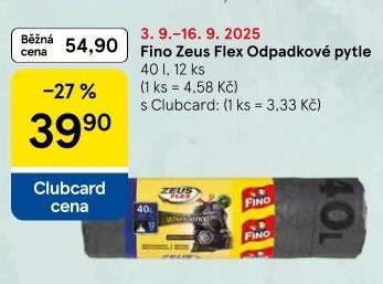 Zatahovací pytle na odpadky Zeus Flex 40 l Fino