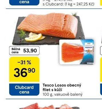 Tesco Losos obecný filet s kůží