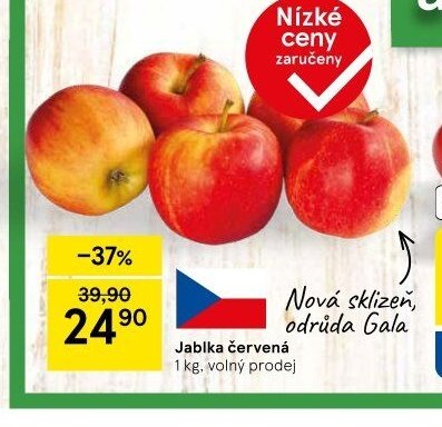 Jablka červená 1 kg, volný prodej