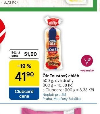 Ölz Toustový chléb 500 g, dva druhy