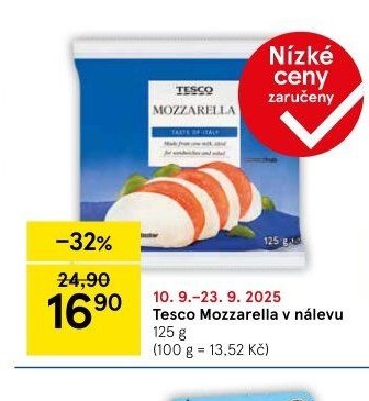 Tesco Mozzarella v nálevu