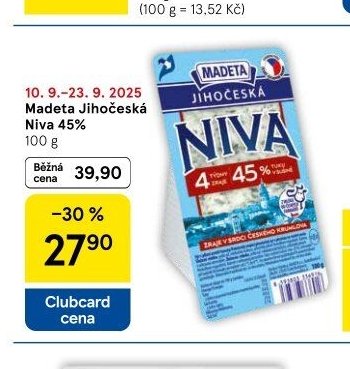 Madeta Jihočeská Niva 45%