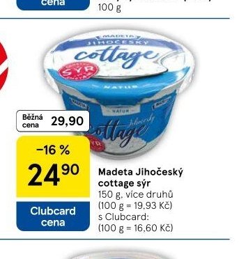 Madeta Jihočeský cottage sýr