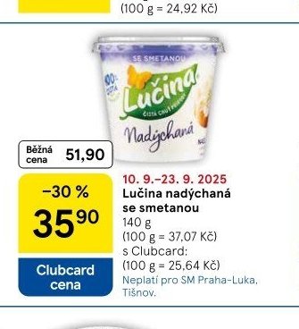 Lučina nadýchaná se smetanou