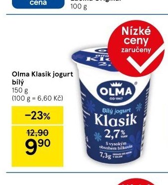 Olma Klasik jogurt bílý