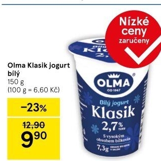 Bílý jogurt Klasik Olma
