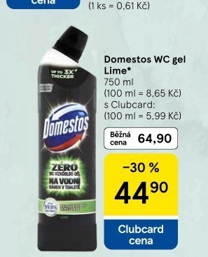 Čistič WC gelový Domestos
