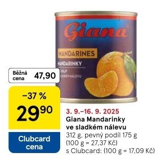 Kompot mandarinky Giana