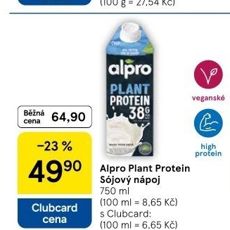 Nápoj sójový Protein Alpro