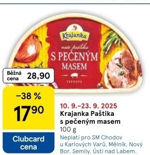 Paštika s pečeným masem Krajanka