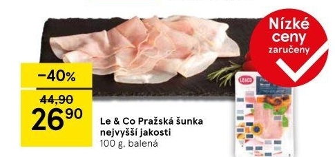 Šunka pražská nejvyšší jakosti LE&