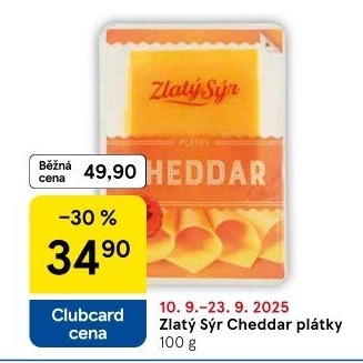 Sýr Cheddar Zlatý sýr
