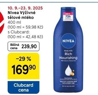 Tělová mléka Nivea
