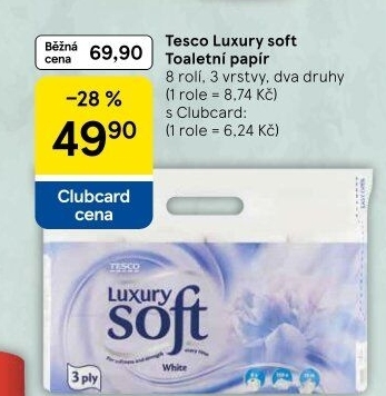 Toaletní papír 3vrstvý Luxury Tesco