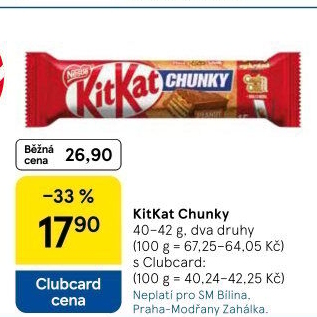 Tyčinka Chunky Kit Kat Nestlé