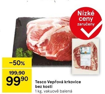 Vepřová krkovice bez kosti Tesco
