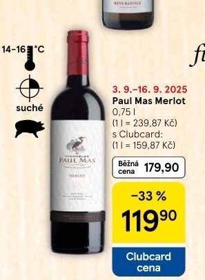 Víno Merlot Paul Mas