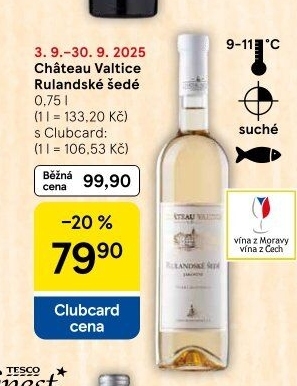 Víno Rulandské šedé Chateau Valtice