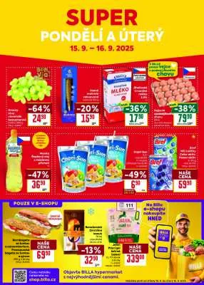 akční leták BILLA 10.9.2025-16.9.2025