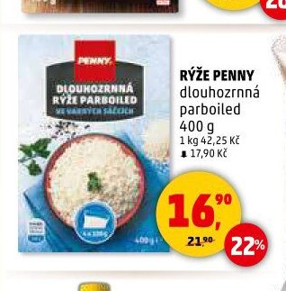 RÝŽE PENNY dlouhozrnná parboiled
