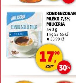KONDENZOVANÉ MLÉKO 7,5% MILKERIA