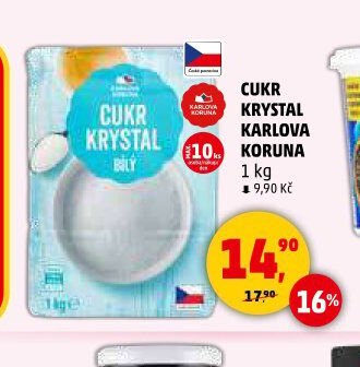 Cukr krystal Karlova Koruna, 1 kg