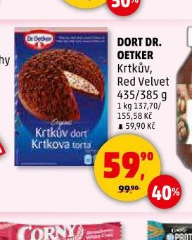 Dort Dr. Oetker Krtkův/Red Velvet, 435/385 g