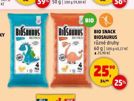 Bio snack Biosaurus, 60 g