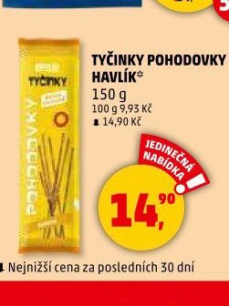 Tyčinky Pohodovky Havlík, 150 g
