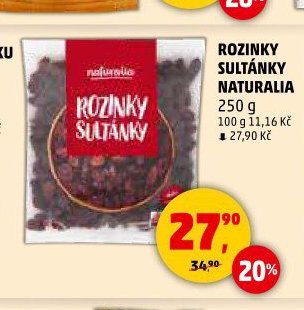 ROZINKY SULTÁNKY NATURALIA