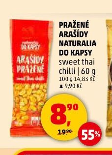 PRAŽENÉ ARAŠÍDY NATURALIA DO KAPSY