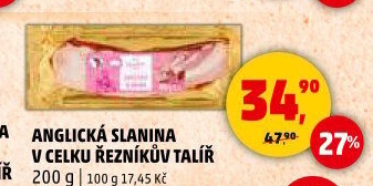 Anglická slanina Řezníkův talíř